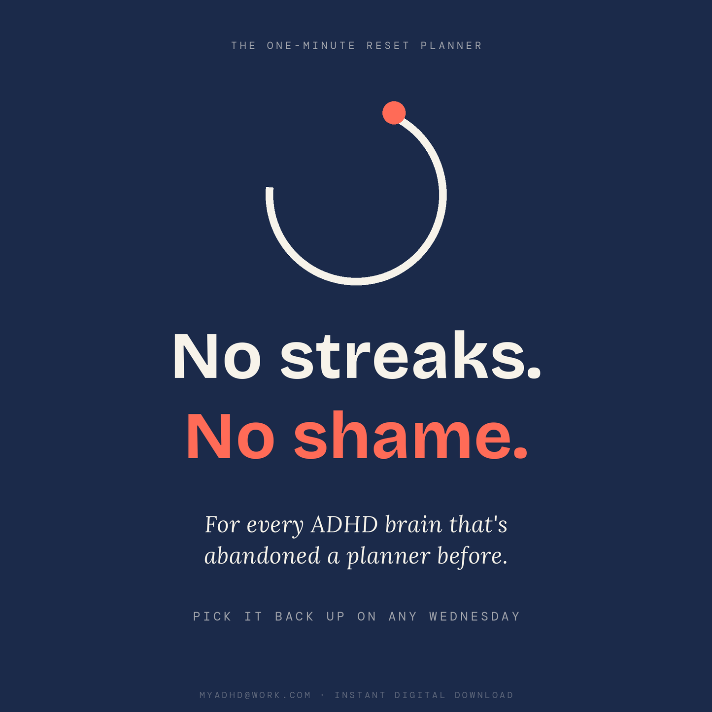 The One-Minute Reset Planner — ADHD Daily Planner & Guide for Professionals